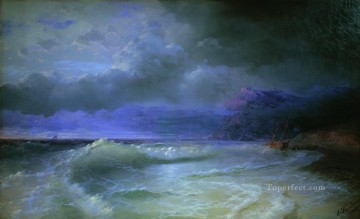 wave 1895 Romantic Ivan Aivazovsky ロシア Oil Paintings